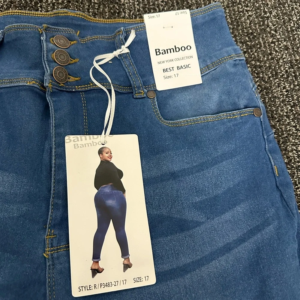 NWT Bamboo New York Collection Best Basic Size 17 High Waist Stretch jeans - Picture 4 of 14